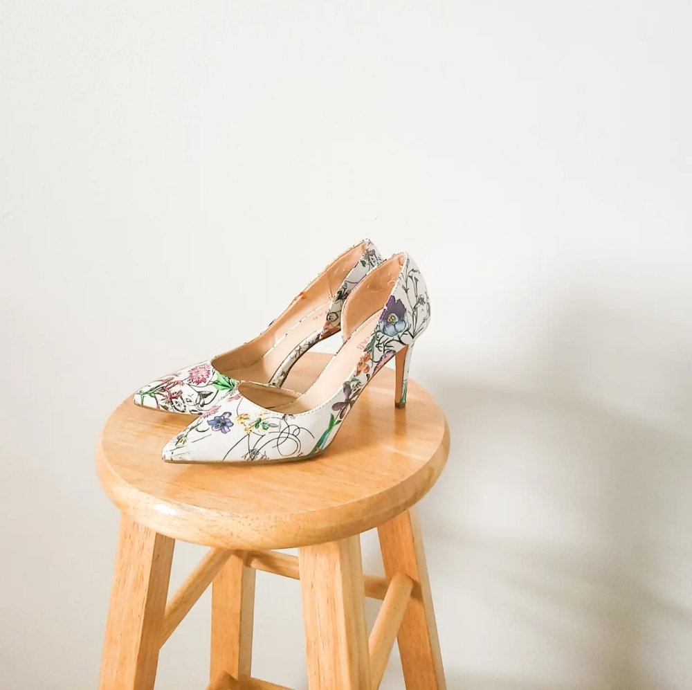 Justfab Floral Pump Heels